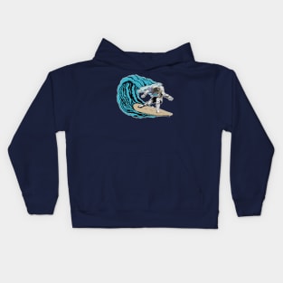 Surfing Space Astronaut Kids Hoodie